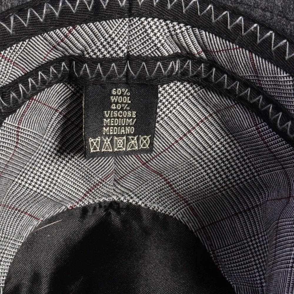 Stetson Wool Blend Felt Fedora Cap‎ Mens Black Horserace Hat Derby Sz M